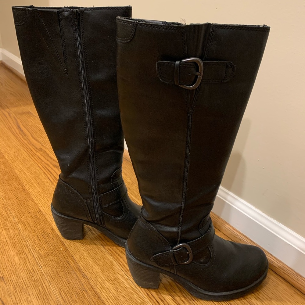BOC black knee-length boots